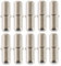 10 Stück Bodenträger aus Metall [Ø 5mm x Länge 17mm] für Einlegeböden | Fachträger | runde Regalstifte Träger vernickelt aus Metall | 20er Set - Steckbodenträger | Fachbodenträger für Holz und Glas