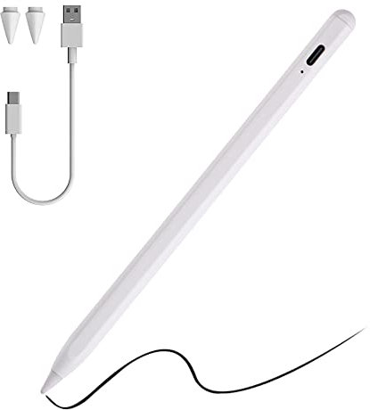 BeisDirect Stylus Pen Pressure Sensitive Pens for ipad Huawei XiaoMi MiPad 5 Pro 11 2021 MiPad5 Tablet Pen Rechargeable Input Pens Active Pen Touch Stylus Pen (White)