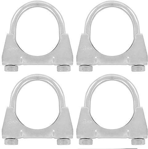 4er Set U Bügel Rohrschellen M8 x 48mm extrem belastbare Montageschellen aus verzinktem Stahl (4 Stk. M8 x 48 mm)