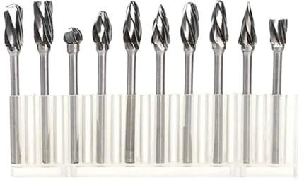 Aqxymju Wolframkarbid-Frässtifte, Aluminiumschnitt, 1/8 Rotationsraspel, Stabschleifer, Bohrer for Metall, Holz, Holzbearbeitung, Schneiden, Schnitzen