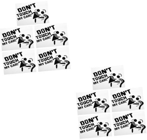 ULTECHNOVO 10blätter Don t Touch My Car Aufkleber Teiliges Wetterfeste Autoaufkleber Für Individuelle Fahrzeugdekoration Einfache Anbringung Langlebig Lustige Sticker Für Männer Und