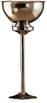 Wfxjyg2223 Beverage/Ice Bucket Polished Stainless Steel Champagne Bucket with Stand Free Standing Wine Chiller Wine Coolers and Cellar With Ice Bucket for Kitchen Bar and Outdoor Beverage Tub(Silver)
