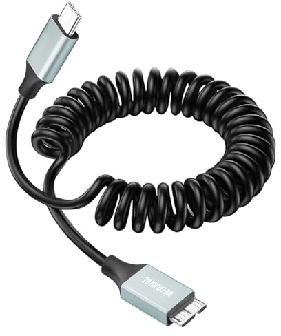 JSADZKJ Câble d'extension USB C vers Micro B 5Gbps Câble pour disque dur USB 3.0 Micro B vers Type C Câble USB C vers disque dur externe Câble de données pour disque dur externe 3.28ft