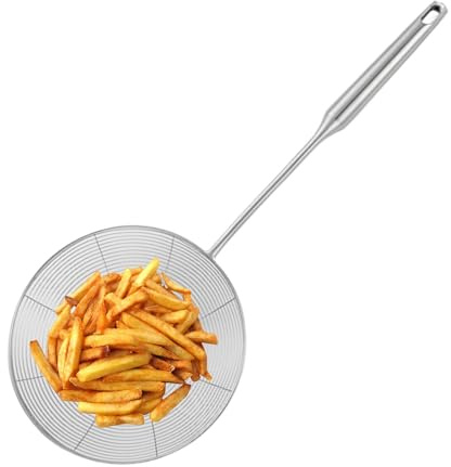 Filador de araña de malla de alambre, Fiesta de cuchara de araña - Skimmer Spoon para la cocina | Skimmer de olla caliente de acero inoxidable, filtro de alimentos de cocina para grasa, salsa y espuma