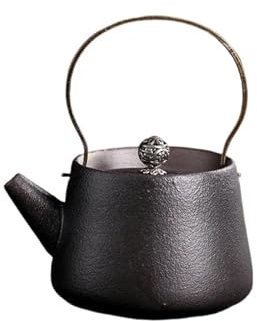Teteras Cafeteras Juego De Té De Viaje Tetera Cerámica Antigua Teeware Juego Té Tetera Y Taza Café Hervidor Calentado Artículos Café Teteras y Servidores de Café Juego de Té de Viaje(Black)