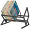 GHWMYD Soporte Vinilo para 80-100 vinilos, Almacenamiento Multiusos de Vinilo y Organización de Escritorios, Metal Estante de vinilo de discos Revistas Libros
