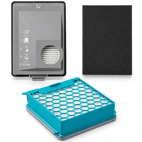 Filter kompatibel mit Miele Staubsauger Boost CX1 Ersatzfilter SF-HY 60 | DeClean Staubsaugerfilter passend für AirClean 11639240 & CX-FSF 11639250, Set Feinstaubfilter + Hygiene Active, Allergy