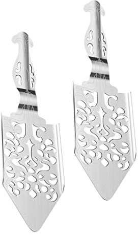 WEKADRIN 2pezzi Cucchiai Per Assenzio Inossidabile Dripper Elegante Per Cocktail Pratico Per Amanti Assenzio Resistente e Antiruggine