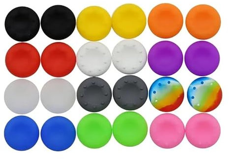 20 Pezzi Cappucci per Joystick Grip,Joystick di Ricambio in Silicone,Copertura Tappi pulsanti Thumbstick,Accessorio da Gioco vari colori,Per PS5,PS4,Xbox e Altri Controller