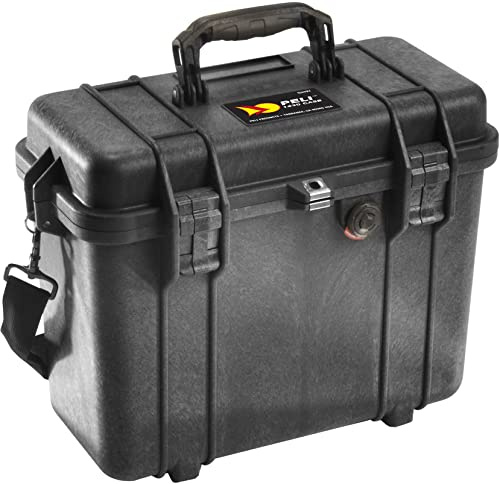 PELI 1430 Valise de Transport à Chargement par Le Couvercle, IP67 étanche à l'eau et à la poussière, capacité de 15L, fabriquée aux États-Unis, sans Mousse, Couleur: Noire
