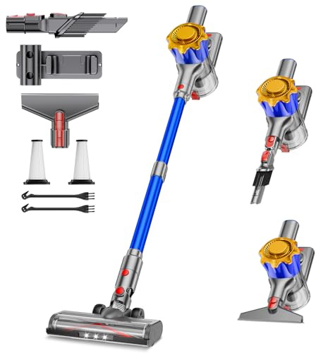 Aspirateur Balai sans Fil 450W/40KPA, 50 Minutes Autonomie Aspirateur sans Fil Puissant avec Écran Intelligent, aspirateur Balai Puissant pour Les Poils d'animaux/Tapis/Sols Durs,2024 Dernier Modèle
