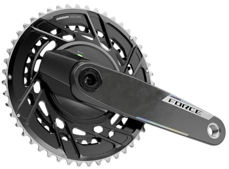 SRAM Force AXS Power Meter Crankset, 175 mm, 12 Speed, 46/33t Thread Bracket, 8 PM Bolts, Dub Spindle, Carbon, E1