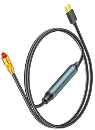 Vkyipg Convertisseur USB vers SPDIF Optique Adaptateur Audio Analogique vers Numérique pour Améliorer Le Son Câble Optique pour Consoles de HDTV