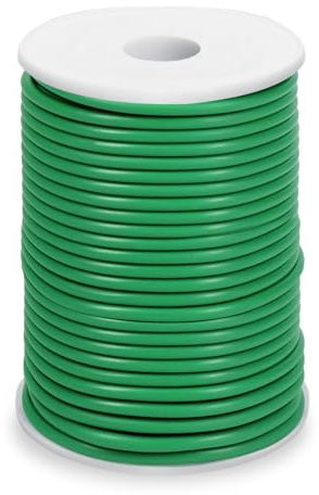 HONQX Pflanzendraht 3,5mm Grün Pflanzen Draht Weich Gartendraht Gummiert Pflanzenbinder für Gartenarbeit Kletterpflanzen Kletterrosen 20m