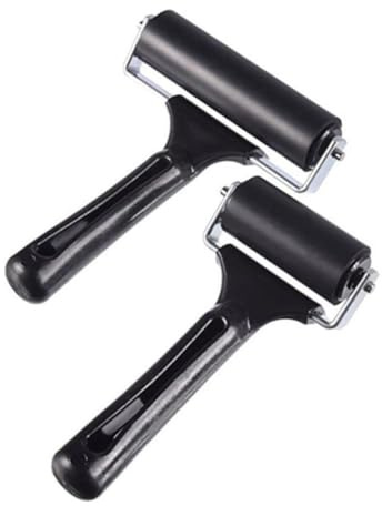 Artibetter Rullo per Inchiostro Piccolo in Plastica Nero, Struttura Semplice e Resistente, Facile da Usare per Stampa e Pittura Artistica
