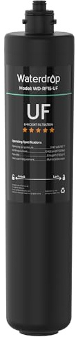 Waterdrop RF15-UF 0.01 Micron Replacement Filter Cartridge For 15UA/15UA-UF/15UB/15UB-UF/15UC/15UC-UF Under Sink Water Filter, Reduces Lead, Chlorine, Bad Taste & Odor, 19K Gallons High Capacity