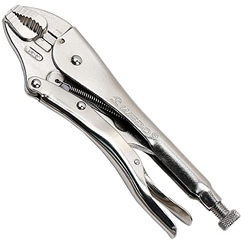 WEDO Curved Jaw Locking Pliers 12(255mm), Mole Grip Curve Jaw Pliers, Quick-Release and Self-Locking, Chrome Vanadium Steel, Ideal for Electrical Pipeline Automobile Maintenance
