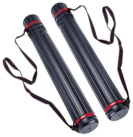 ZSHJGJR Archery Telescopic Arrows Tube Case 25 to 41 Hunting Arrow Back Quiver Arrow Case Holder with Adjustable Back Strap Archery Storage Accessories