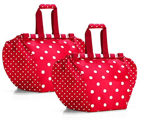 reisenthel easyshoppingbag 2tlg. Einkaufstasche Einkaufsbeutel shoppingbag easybag (Mixed dots Chilli red)