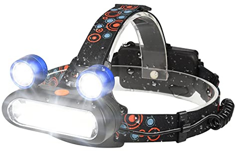 Stirnlampe LED 4 Modis 500 lm USB Aufladbar Kopflampe IPX5 Wasserdicht Stirnleuchte für Camping, Wandern, Laufen, Angeln, Joggen