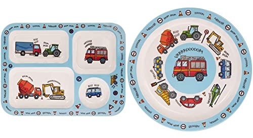 Lesser & Pavey LP42481A Little Stars Vehicles Tray & LP42480A Little Stars Vehicles Plate