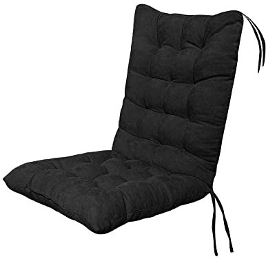 Morbuy Cuscino per Sedia a Sdraio, Cuscino per Poltrona Sedia da Bagno di Sole, Cuscino Imbottito per Sdraio Relax Giardino per Interni ed Esterni, Vacanze (Nero,45x100cm)
