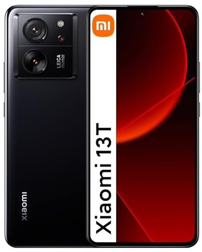 Xiaomi Smartphone 13T 5G, Leica Triple Camera 50 MP, display AMOLED 144 Hz, processore MediaTek Dimensity 8200-Ultra 4 nm, batteria 5000 mAh 12 GB + 256 GB (nero lucido)