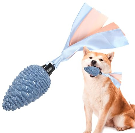 Tannenzapfen-Spielzeug für Hunde,Hunde-Tannenzapfen-Spielzeug, Quietschendes Seil-Kauspielzeug für Hunde mit Beißstreifen, Langlebiges Haustierspielzeug zum Zahnen von Welpen, weich und energieverbrau