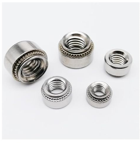 10 Stück M2 M2.5 M3 M4 M5 M6 M8 304 Edelstahl CLS Einpressmutter Presseinsatz Nietmutter Nutsert Nietplatte 0,8–3,2 mm(M4-1 slab 1mm)