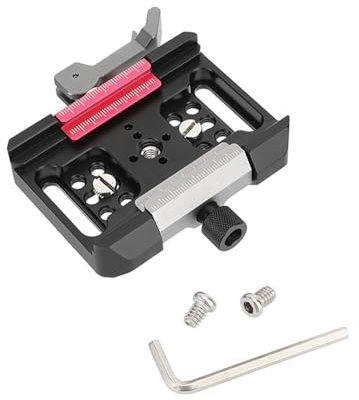 Base de liberación rápida doble estándar de aleación de aluminio adaptador de montaje de cámara abrazadera trípode báscula digital para fotos