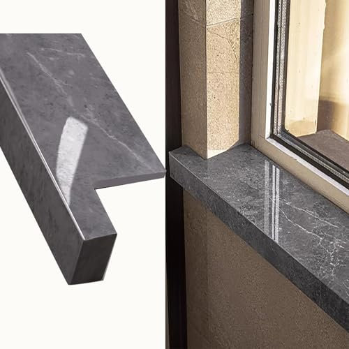 Davanzale Interno Finestra Pannello Coprifinestra Grigio Scuro con Naso, Piastra Protettiva per Rimodellamento Davanzale per Decorazioni per La Casa per Rifiniture in Piastrelle, Pannelli per Piano di