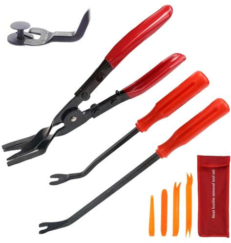 LPZMPZ Utensile a leva per smontaggio auto, rivestimento della porta, per auto, con leva di bloccaggio, cunei in plastica, set di attrezzi per il rivestimento della porta dell'auto, set di clip
