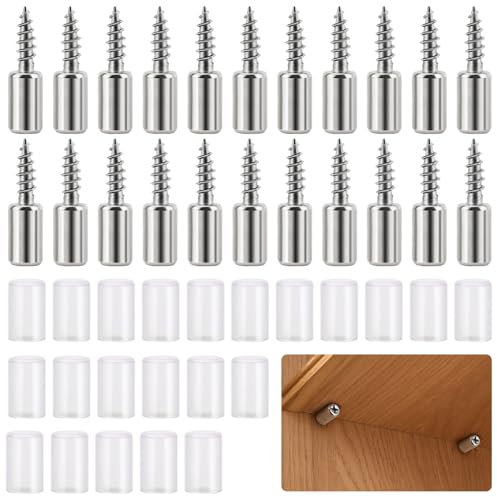 50 PCS Shelf Support Pegs, Shelf Pins, Shelf Support Pins 7mm Studs Self-Tapping Cupboard Shelf Pegs, Shelf Pegs for Furniture Kitchen Cabinet Bookcase Closet Wardrobe(with Screwdriver)