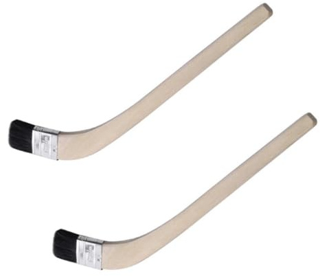 2 Stück Winkelpinsel mit langer Griff, Breite 38mm Lackierpinsel Malerpinsel Holzpinsel Heizkörperpinsel für Wände, Decken und Ecken