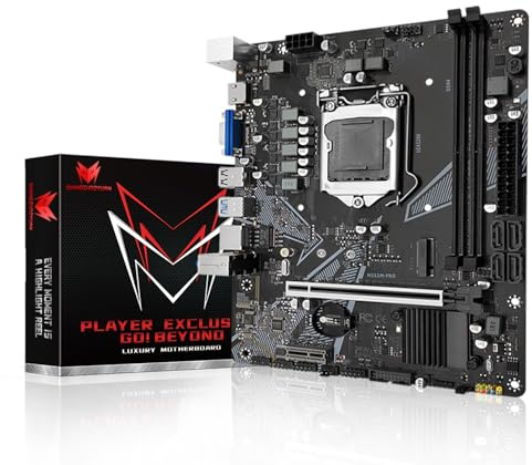 SHANGZHAOYUAN H511M PRO LGA 1200 Motherboard for Intel 10th/11th Gen Core i9/i7/i5/i3/Pentium/Celeron Series Processors (M-ATX, Dual-Channel DDR4, SATA 3.0, USB 3.0, NVME M.2, PCIe 3.0, Gigabit LAN)