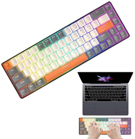 60 Percent Keyboard RGB Backlight 60% Compact Mini Mechanical | Computer Keyboard for Laptop Home