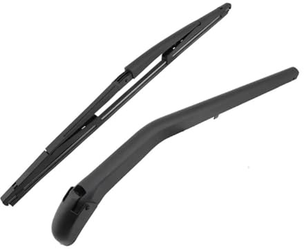 Set di spazzole e braccio tergicristallo lunotto posteriore per FIAT PUNTO 188 1999-2012, in gomma nera, accessorio per tergicristallo lunotto posteriore.