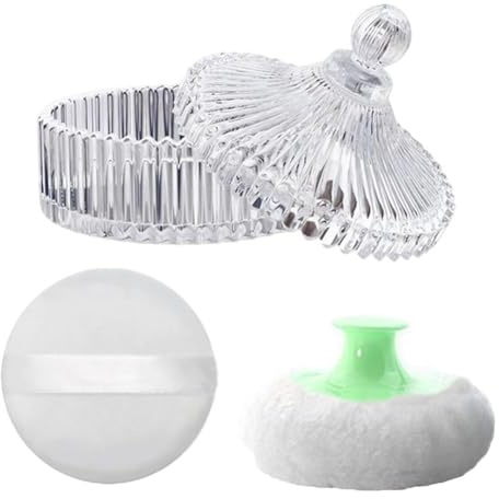 Fegtrtyoa Corps Poudre de Poudre Corporelle Poudre et Récipient Corps Poudre de Poudre Vert