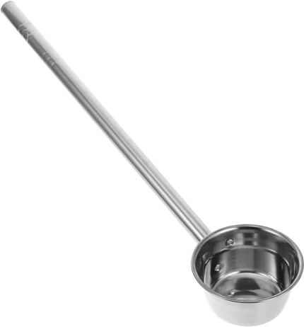 CLISPEED Cucharón de Acero Inoxidable con Mango Cucharón Grande para Riego de Plantas y Verduras Cuchara para Enlatado Resistente Gran Capacidad para Cocina y Jardín