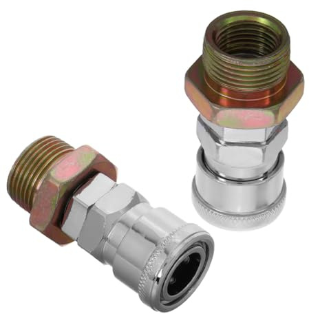 Yardenfun 2 Piezas Adaptador de Conector para Manguera de Tanque de Combustible de Camión Acoplamiento Rápido de Seguro para Transferencia de Gas sin Fugas