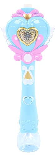 Fdit Leuchtender Seifenblasen-Zauberstab für mit Musik- und Feenstab-Design, Auslaufsichere Seifenblasenflasche, 30 cm Größe, Ideal für Geburtstagsfeiern und Besondere Anlässe (Blue)