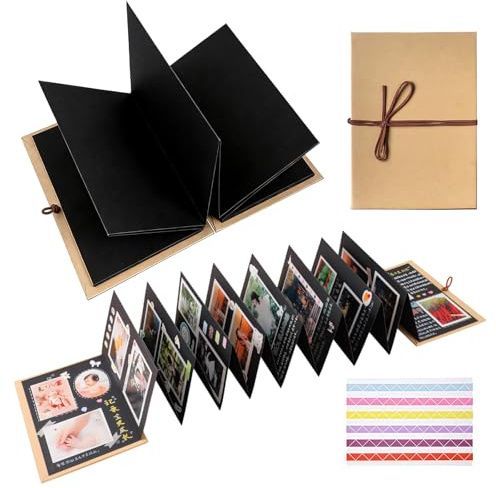 Album Fotos Acordeon, 28×21cm Libro de Recuerdos Plegable
