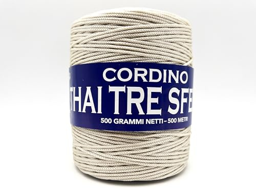 Filati italiani Cordino per Borse Swan black Prime, 500 Metri, 500g (bozzolo - 018, 500g)