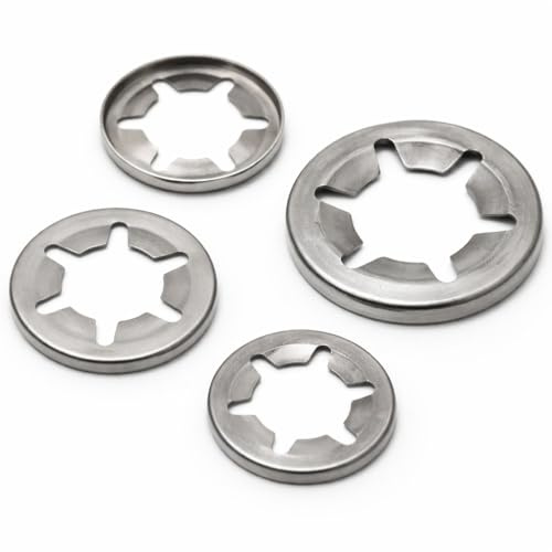 M12 (12 mm) (lot de 4) Rondelles Starlock en acier inoxydable A2 AN82 pour clips de retenue d'arbre – F02E