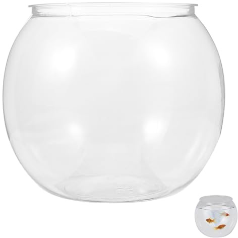 WEKAMOS Transparente Tisch Aquarien Fischglas Dekoration aus Robustem Kunststoff Unzerbrechliches Schreibtisch Aquarium Mittlere Größe für Büro und Zuhause