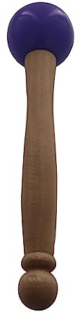 Martello in gomma per campana tibetana con manico in legno e anelli in gomma per suonare campana tibetana in cristallo suono meditazione consapevolezza Prop