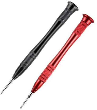 Destornillador ranurado y cruzado de 2 mm, herramienta de precisión de aleación de acero para reparación de gafas, relojes, mango antideslizante de 120 mm