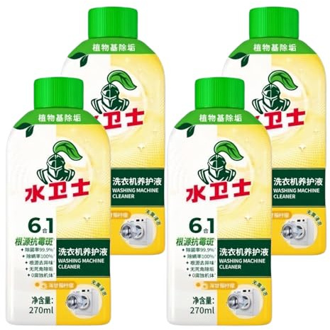 No Soak Ingen Demontering Tvättmaskinsrengöring – Tar Bort Lukt Och Smuts, Djuprengör Tvätttrumma Och Badkar, Kompatibel Med DEKLAN, Kompatibel Med ALTUS, 270ml(4 PCS)