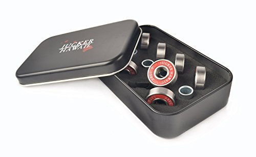 JUCKER HAWAII Longboard Skateboard Kugellager/Bearings ABEC 9 Rot inkl. Spacer