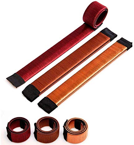 Original Dutt Maker 3er Set – Magic Hair Bun Maker Dutt Twister – 3x Frisurenhilfe für kurze & lange, dünne & dicke Haare – Haarstyling Frisuren Hilfe Set (Rot, Braun und Gold)